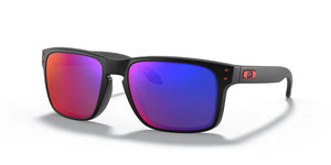 Oakley Holbrook Sunglasses -  Matte Black W/ Positive Red Iridium