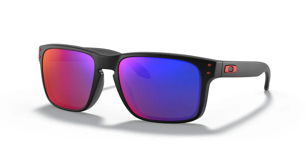 Oakley Holbrook Sunglasses -  Matte Black W/ Positive Red Iridium