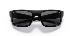 Oakley Drop Point Sunglasses - Matte Black w/ Grey
