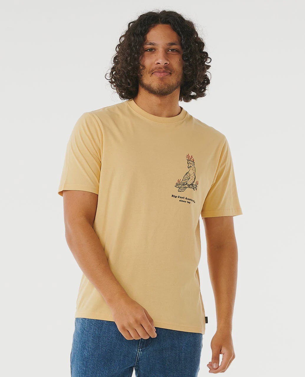 Rip Curl Australia Fun Times Desto Tee - Washed Yellow