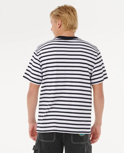 Rip Curl Raw Energy Stripey Tee - Black/White