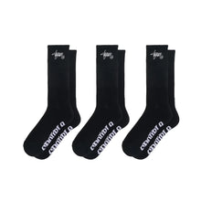 Load image into Gallery viewer, S Double Standard Shawn Sock 3 Pack - Black
