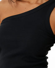 Load image into Gallery viewer, Rip Curl Asymmetrical Ribbed Tank - Black
