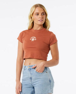 Rip Curl Soleil Baby Tee - Dark Rust