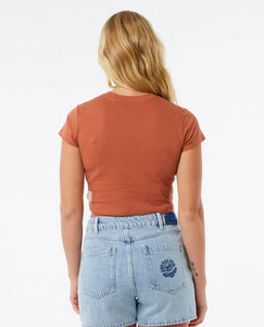 Rip Curl Soleil Baby Tee - Dark Rust