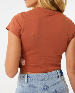 Rip Curl Soleil Baby Tee - Dark Rust