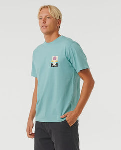 Rip Curl Surf Revival Peaking Tee - Dusty Blue