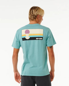Rip Curl Surf Revival Peaking Tee - Dusty Blue