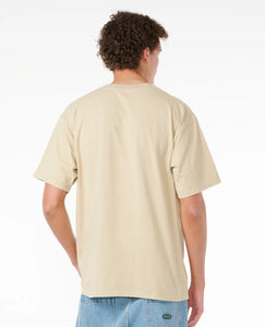 Rip Curl Fade Out Embroid Tee - Cement