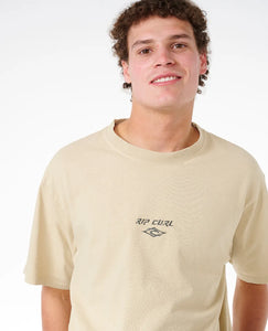 Rip Curl Fade Out Embroid Tee - Cement