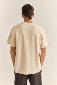 Rhythm Embroidered Vintage Terry t-Shirt - Natural
