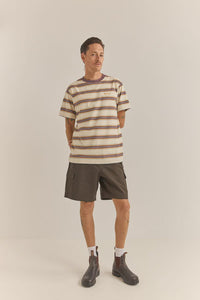 Rhythm Everyday Stripe T-Shirt - Latte