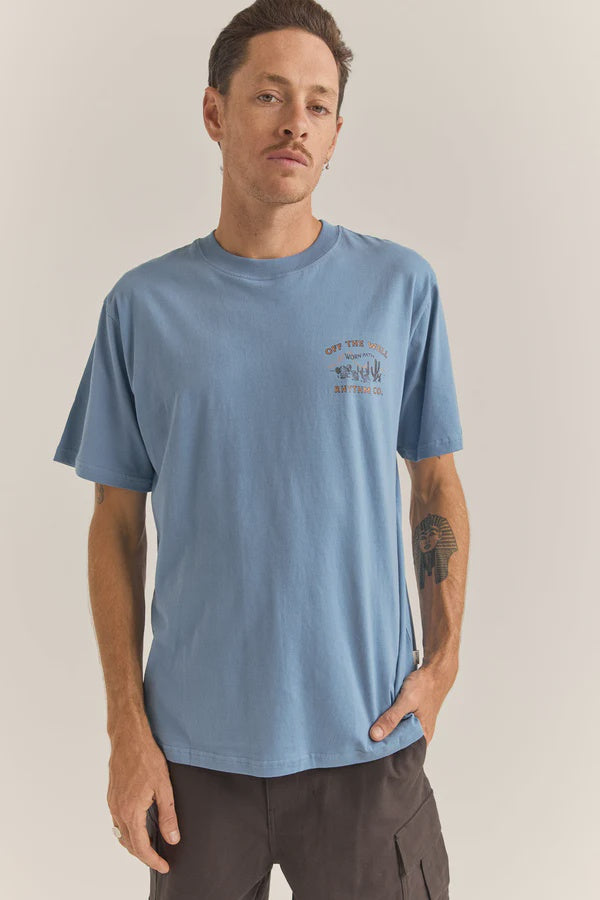 Rhythm Worn Path T-Shirt - Sea Blue