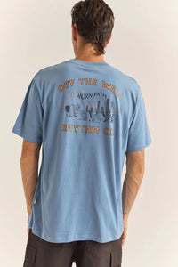 Rhythm Worn Path T-Shirt - Sea Blue