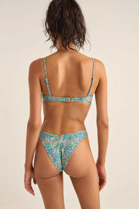 Rhythm Cabo Paisley Knot Bandeau Top - Green