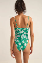 Load image into Gallery viewer, Rhythm Bonita Floral Scrunched Side One Piece - Green
