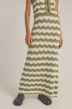 Load image into Gallery viewer, Rhythm Carmen Stripe Knit Maxi Skirt - Sage
