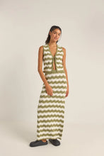 Load image into Gallery viewer, Rhythm Carmen Stripe Knit Maxi Skirt - Sage
