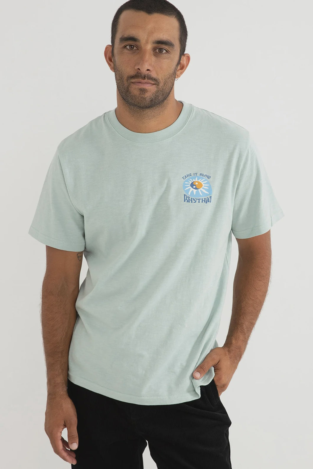 Rhythm Slow Down Slub T-Shirt - Mint