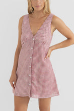 Load image into Gallery viewer, Rhythm Lola Check Mini Dress - Fire
