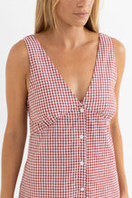 Load image into Gallery viewer, Rhythm Lola Check Mini Dress - Fire
