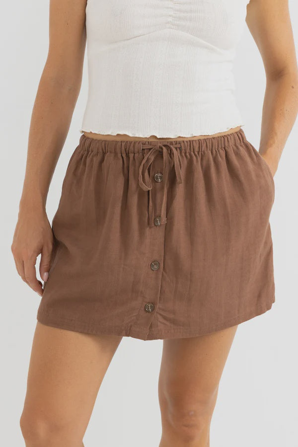 Rhythm Beach Side Skort - Chocolate