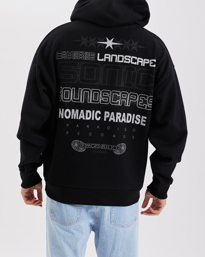 Nomadic Paradise Studios Oversized Hoodie - Anthracite Black