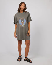 Load image into Gallery viewer, Silent Theory Open Wings Tee Dress - Coal
