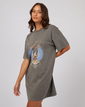 Load image into Gallery viewer, Silent Theory Open Wings Tee Dress - Coal
