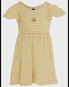 Eve Girl Gabriella Rib Dress - Yellow