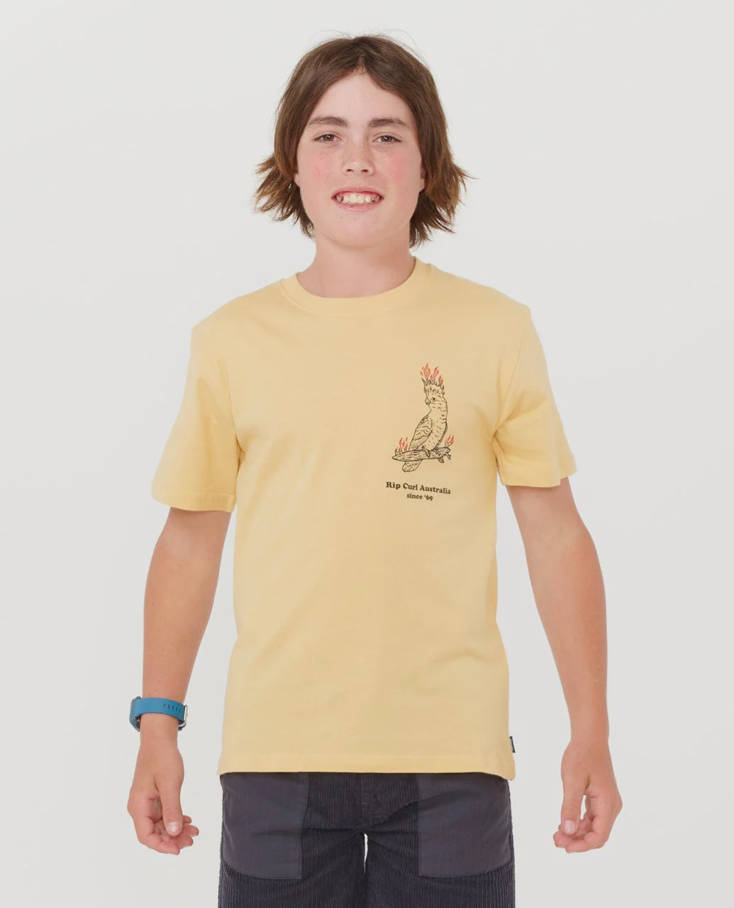 Rip Curl Kids Flamin Galah Tee - Washed Yellow
