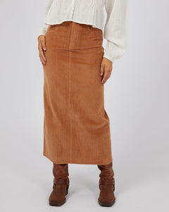 All About Eve Huntley Cord Maxi Skirt - Tan