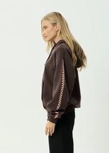 Load image into Gallery viewer, Afends Reality Check Boxy Pull On Hood - Coffee
