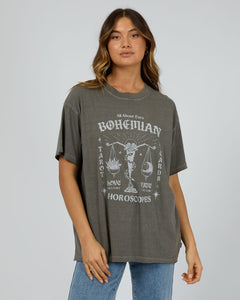 All About Eve Bohemian Oversized T-Shirt - Charcoal