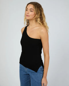 Silent Theory Dustin One Shoulder Top - Black