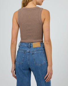 Silent Theory Pia Crop Tank - Brown
