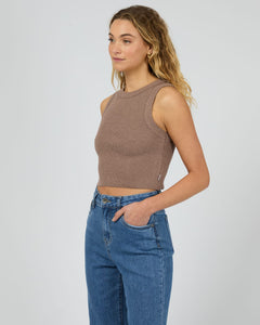 Silent Theory Pia Crop Tank - Brown