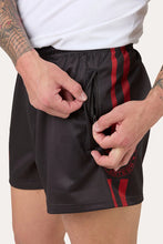 Load image into Gallery viewer, Ringers Western Unisex Footy Short - Charcoal/Red
