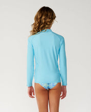 Load image into Gallery viewer, Rip Curl Girls Classic Surf Long Sleeve Rash Vest - Aqua
