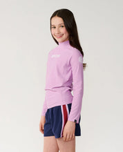 Load image into Gallery viewer, Rip Curl Girls Classic Surf Long Sleeve Rash Vest - Lilac
