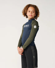 Load image into Gallery viewer, Rip Curl Boys Shock UPF Long Sleeve Rash Vest - Dark Olive
