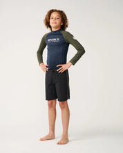 Load image into Gallery viewer, Rip Curl Boys Shock UPF Long Sleeve Rash Vest - Dark Olive

