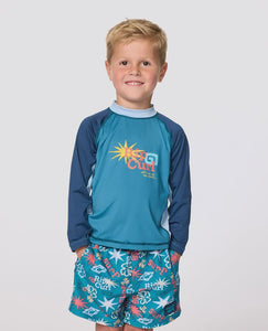 Rip Curl Wave Dayz UPF Long Sleeve Rash Vest - Boys (1-8 years)