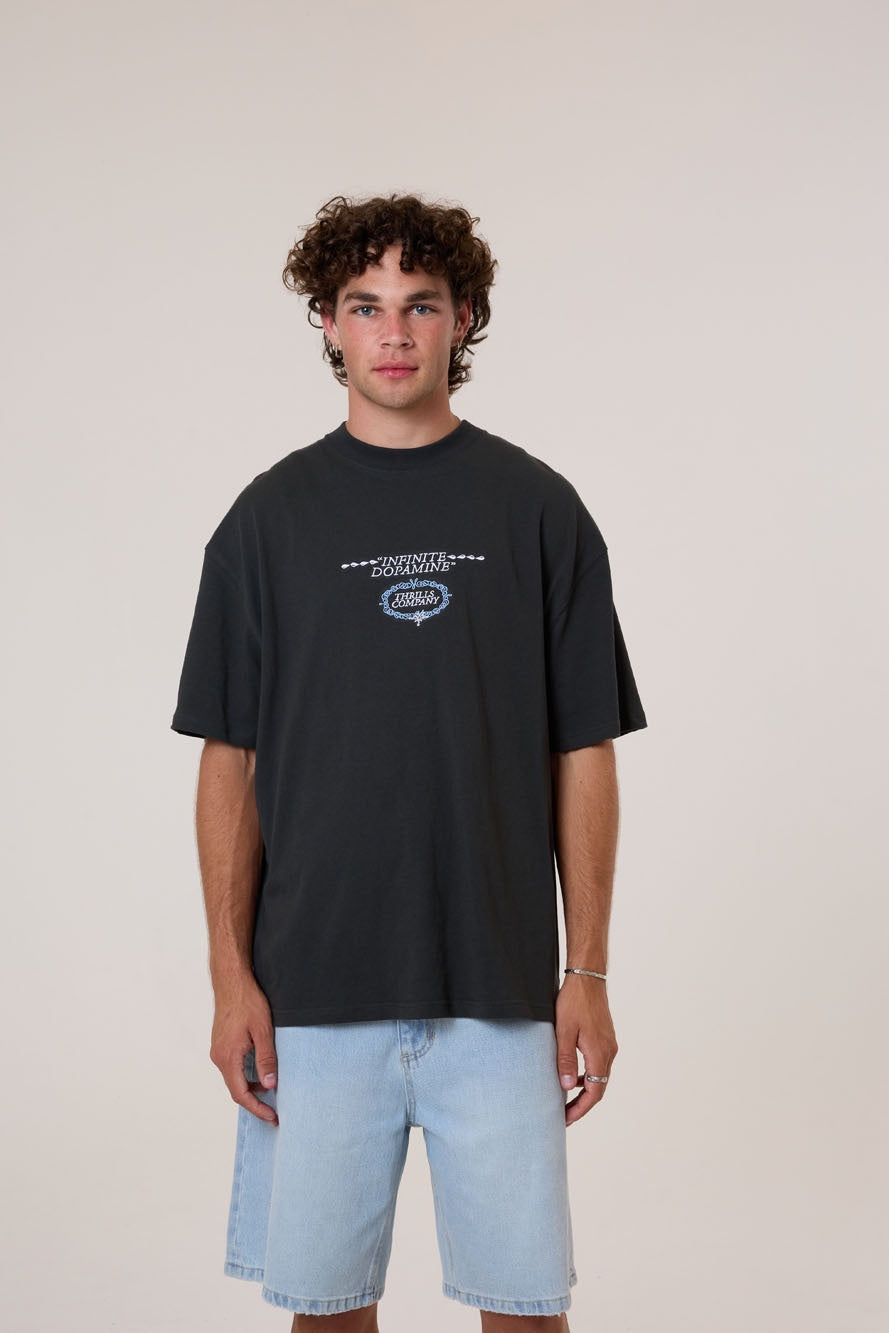 Thrills Infinite Dopamine Box Fit Oversize Tee - Pirate Black