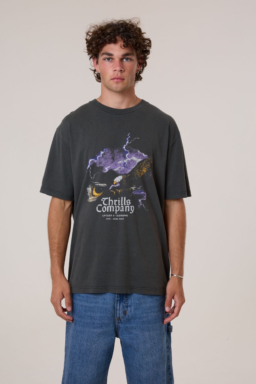 Thrills Flight Risk Oversize Fit Tee - Merch Black