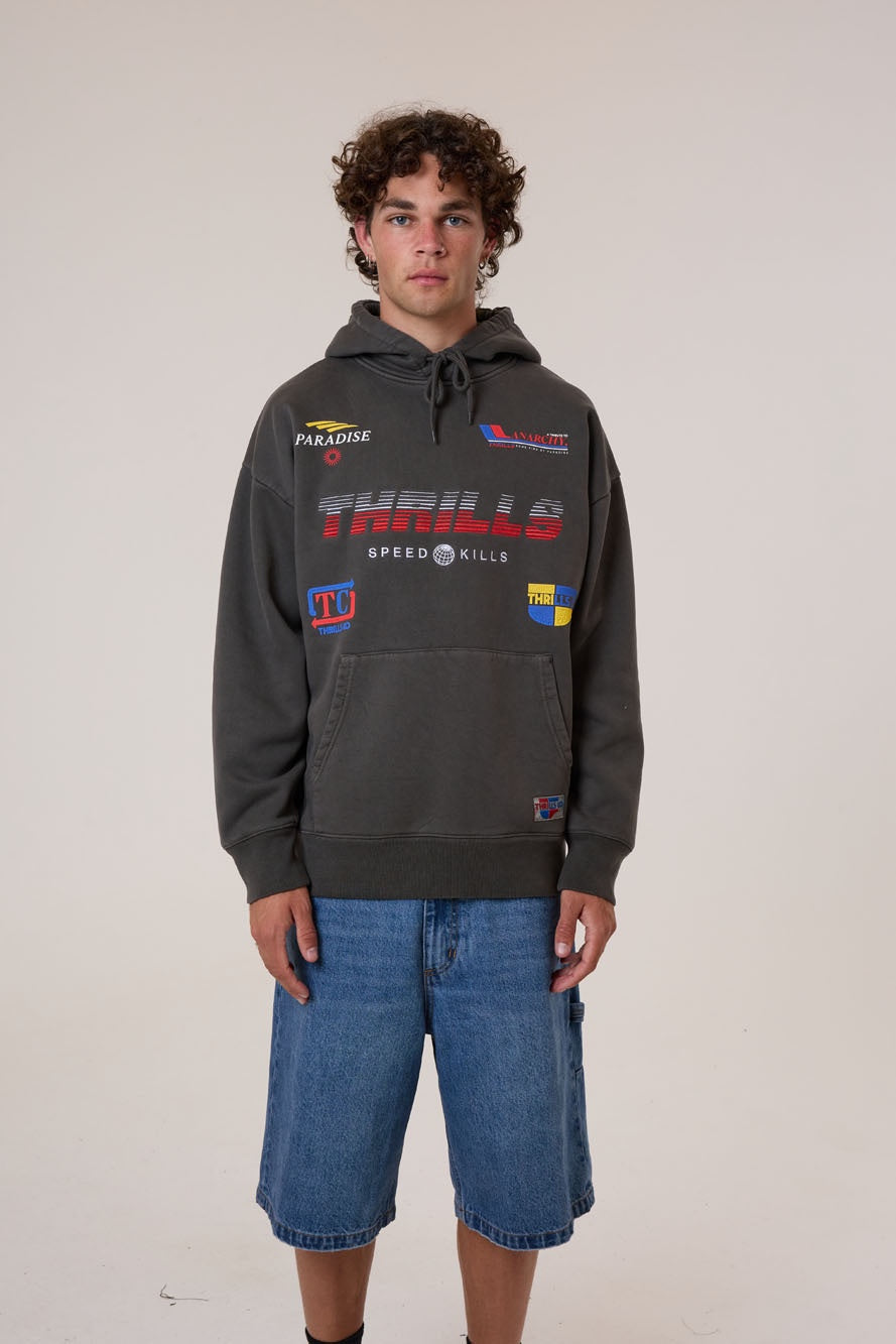Thrills Anarchy In Paradise Slouch Pull On Hoodie - Merch Black