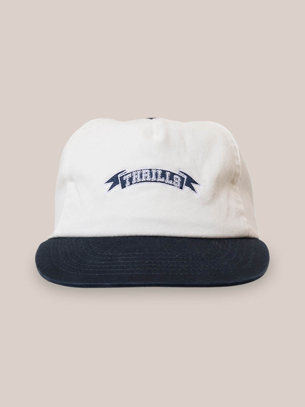 Thrills Penant 5 Panel Cap - Heritage White/Classic Blue