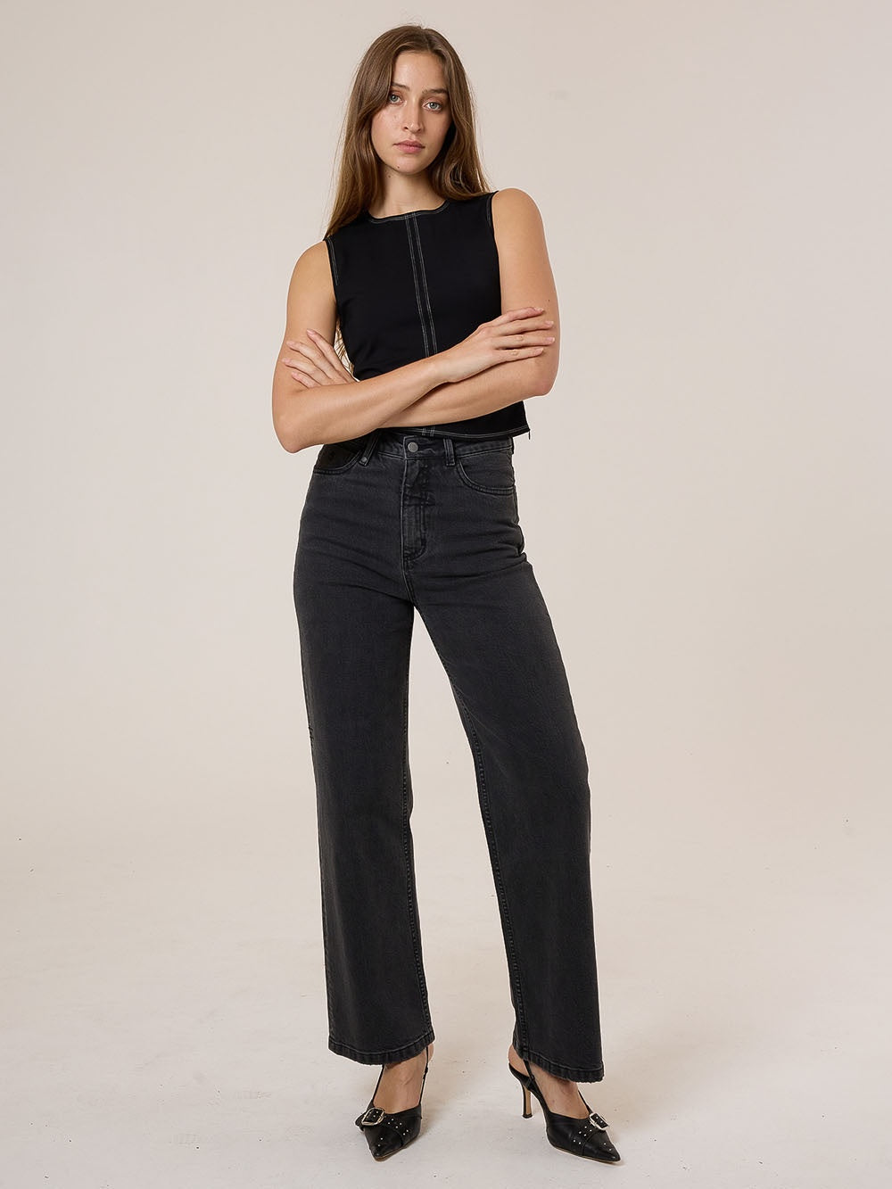 Thrills Cherry Stretch Jean - Ash Black
