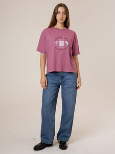 Thrills Dopamine Square Tee - Delta Berry