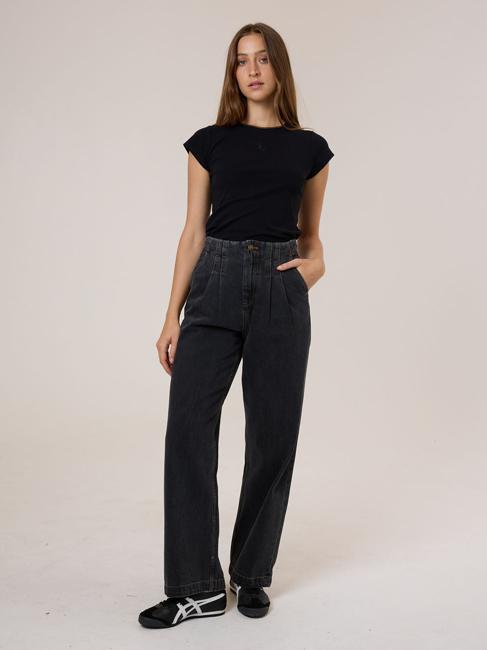 Thrills Night Shift Denim Pant - Ash Black